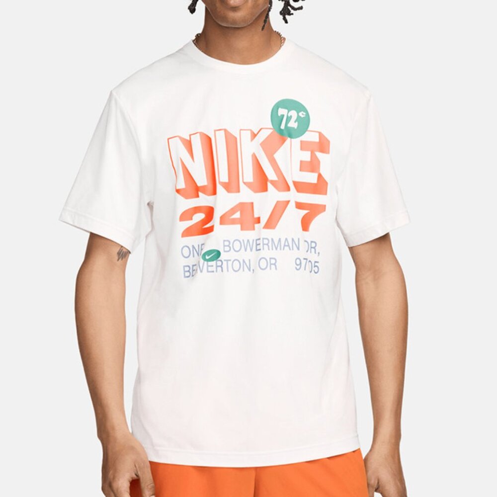 NWOT New Nike Dri-FIT UV Hyverse Men's T Shirt Tee Bowerman  White 24/7 Large L
